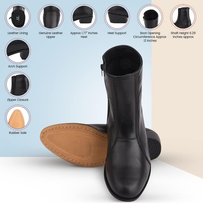 LIBERTYZENO Men's Plain & Snake Print Leather Dress Boots - High Ankle Retro Style for Formal & Casual Wear - Perfect Easter Gift for Him