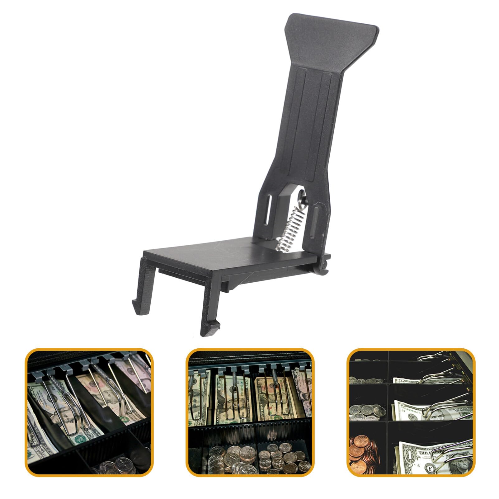 6 Pcs Money Tray Clips - Cash Register Drawer Organizer, Plastic Money Tray Insert Replacement for Retail Stores, Restaurants & Small Businesses - Perfect for Organizing Bills, Coins & Receipts
