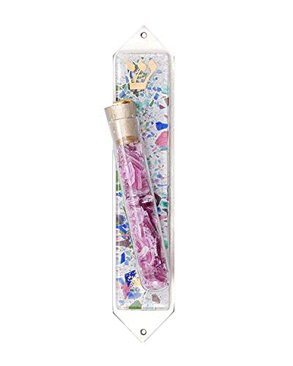 Elegant Fiesta Wedding Glass Breaking Keepsake Mezuzah Case - Perfect for Jewish Ceremonies, Home Blessings & Wedding Favors
