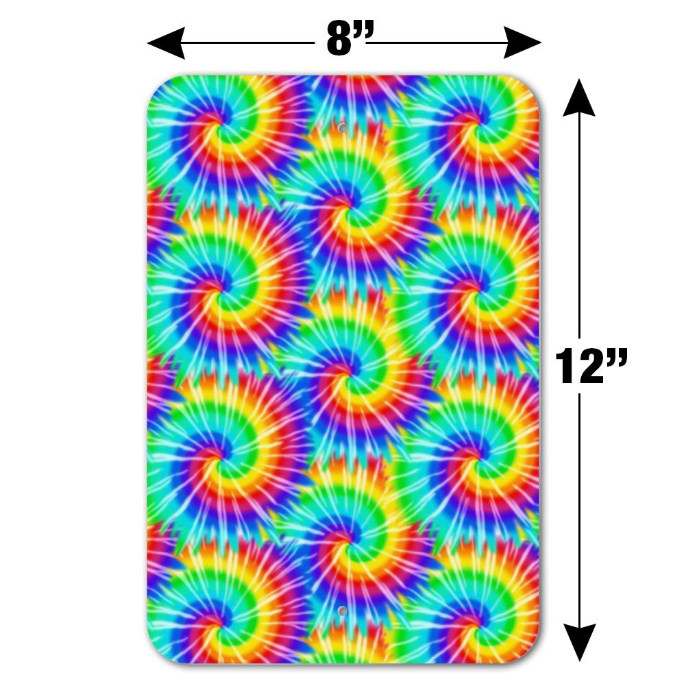 Vibrant Tie Dye Pattern Sign for Home, Office & Business Decor | Unique Wall Art for Living Room, Bedroom or Workspace