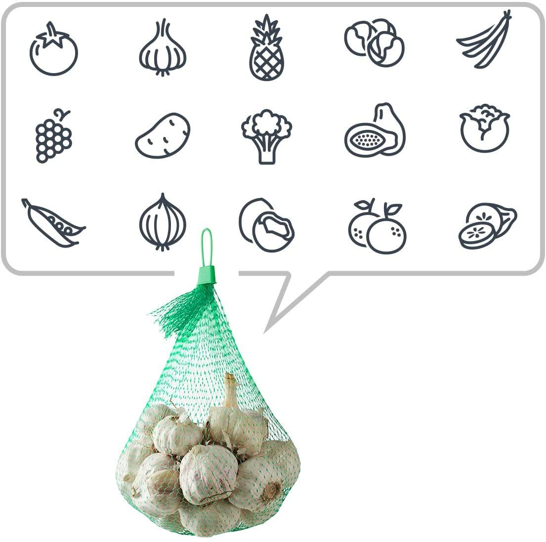 100pcs Reusable Mesh Produce Bags for Seafood Boiling - 24inch Crawfish Bags with Loop-Style Closures - Durable Plastic Onion & Vegetable Storage Bags (White) - Perfect for Crab, Shrimp, Clams Cooking & Farmers Market Produce Organization