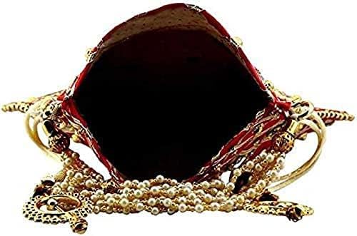 **Elegant Designer Potli Bags for Women - Mirror Embellished & Embroidered Clutch for Weddings, Parties & Special Occasions - Perfect Bridal Accessory & Evening Bag**