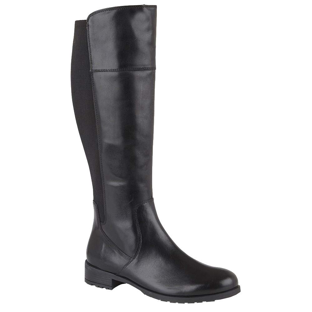 Women's Silvia Leather Thigh High Boots - Black Size 9 | Fashionable Winter Knee High Boots for Women, Party, Date Night & Office Wear