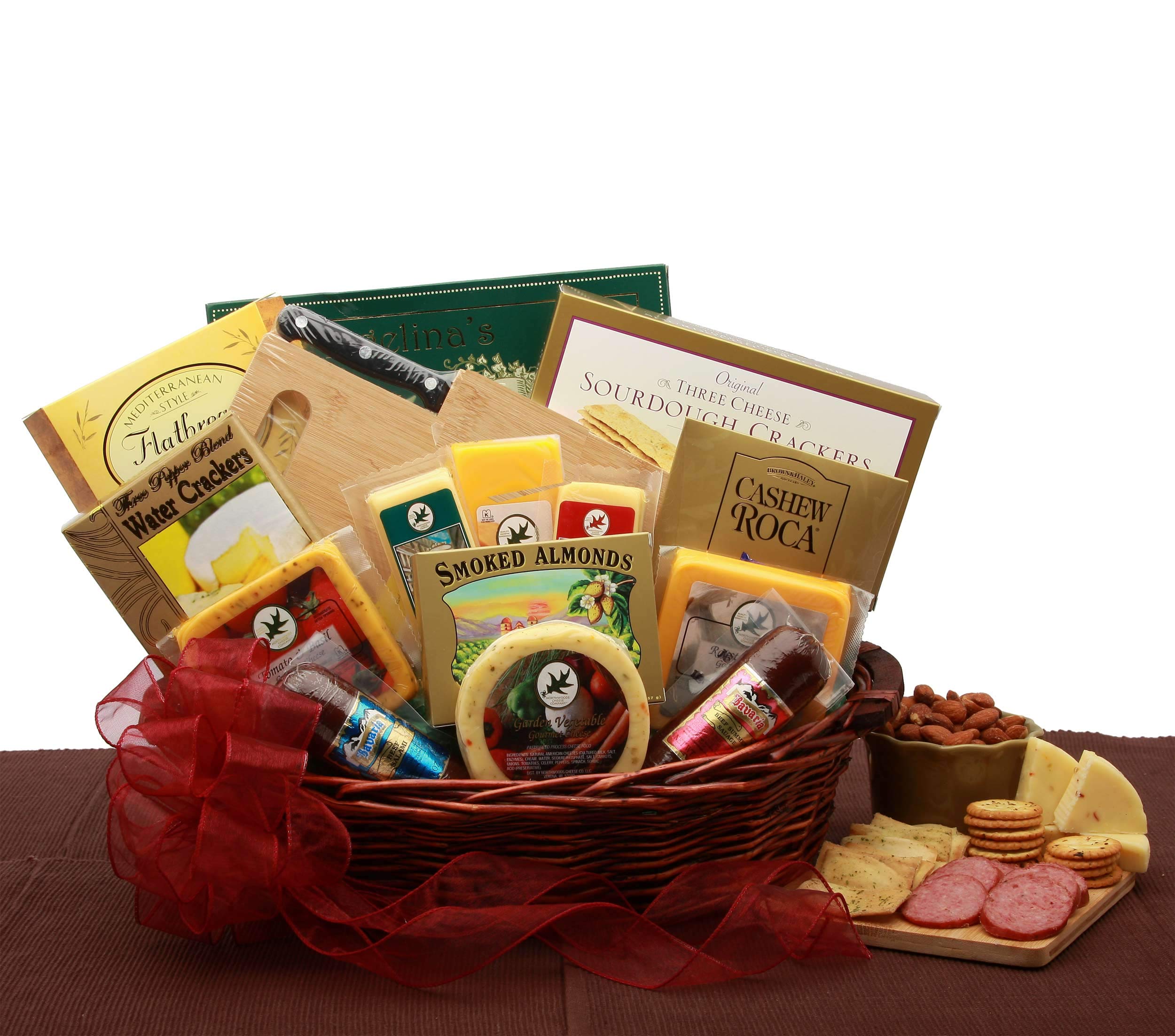 Premium Gourmet Gift Basket - Artisan Sausage, Cheese & Charcuterie Board Set | Perfect for Holidays, Corporate Gifts & Housewarming Parties