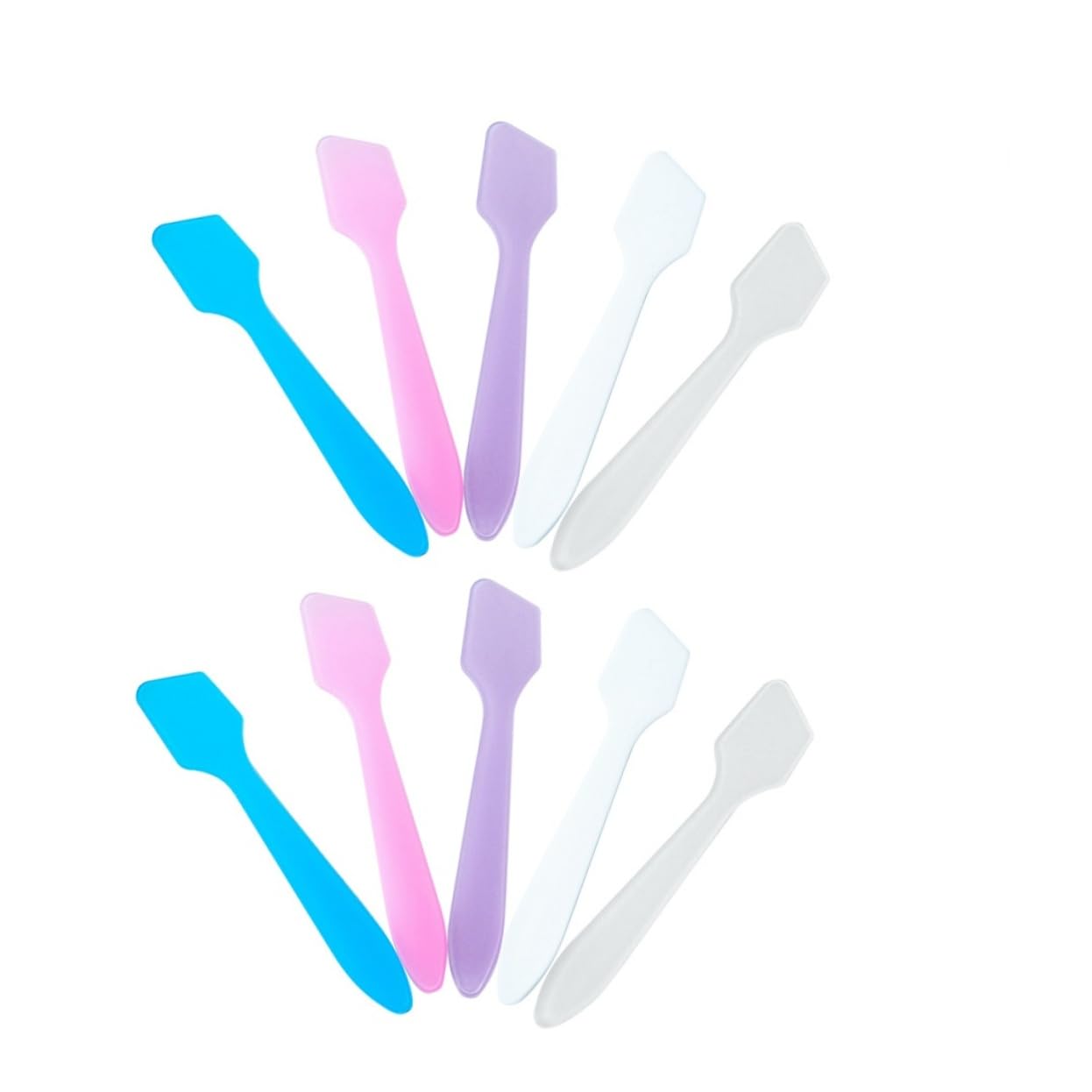 **Portable Cosmetic Spatula Set - 10pcs Face Mask & Makeup Spatula Tools for Skincare, Foundation, Cream Application - Perfect for DIY Beauty, Salon & Travel Use**