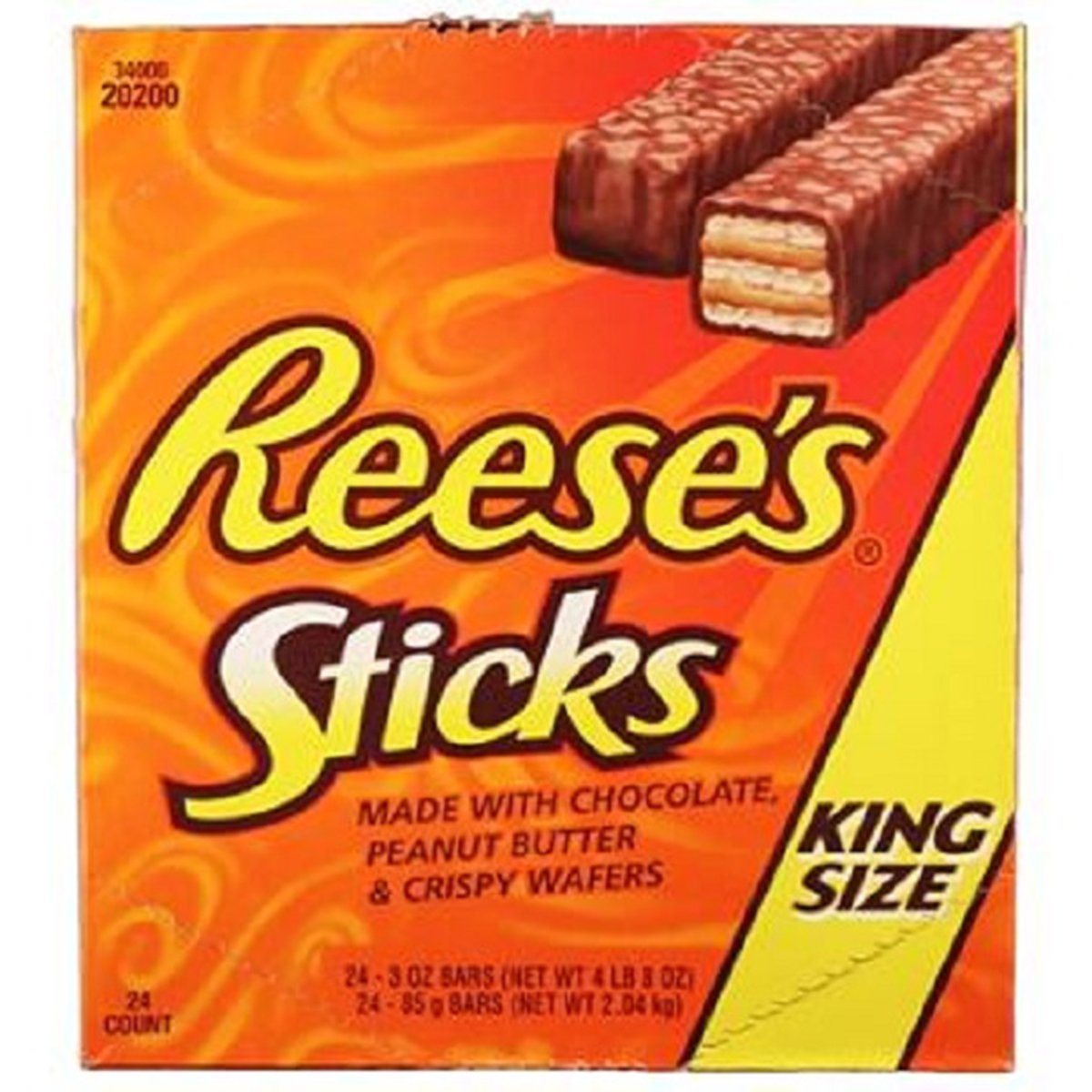 Reese's Sticks King Size Chocolate Candy Bars - 24 Count (3 oz Each) | Bulk Pack for Halloween, Parties, Snacks & Gifts | Peanut Butter & Chocolate Treats