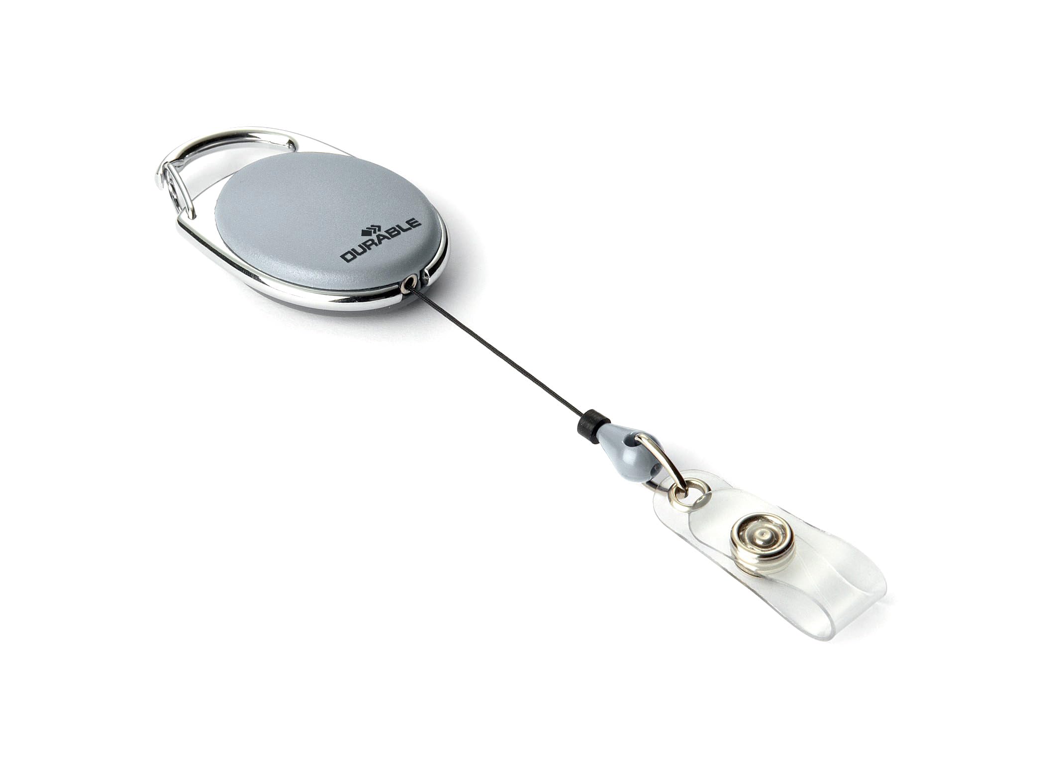 Premium Durable Badge Reel with Metal Clip - 10 Pack Grey ID Holder for Nurses, Teachers & Healthcare Professionals - Office, Hospital & School Essentials