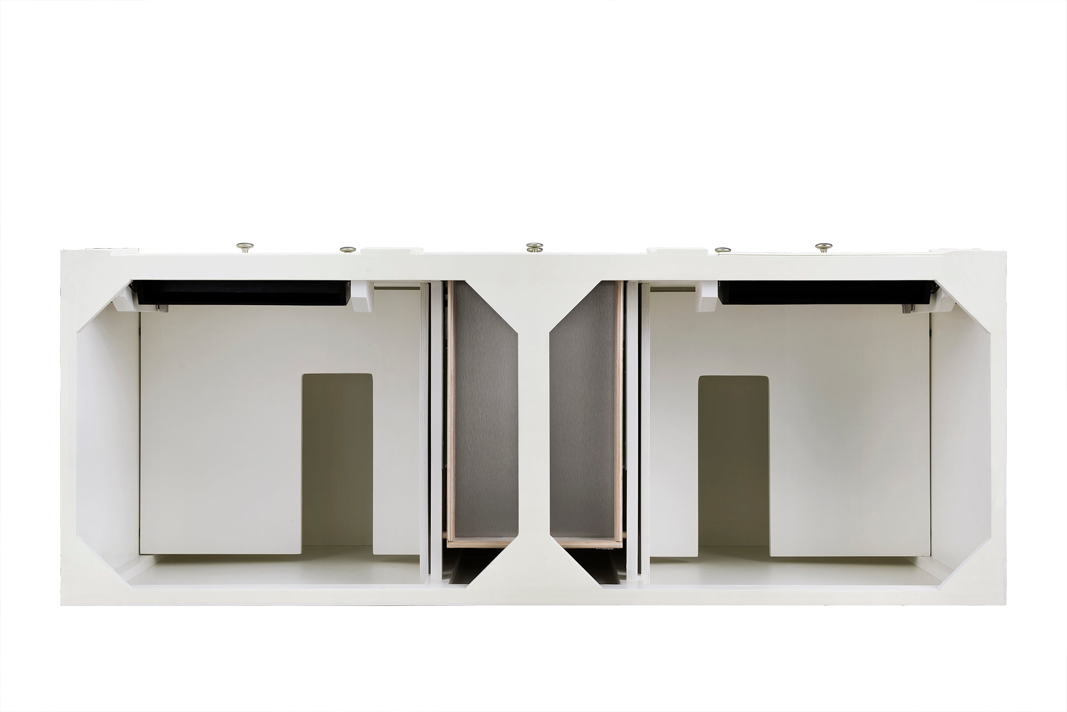 Bristol 60-Inch Double Sink Bathroom Vanity in Bright White - Perfect for Master Bathroom Remodeling & Modern Home Decor