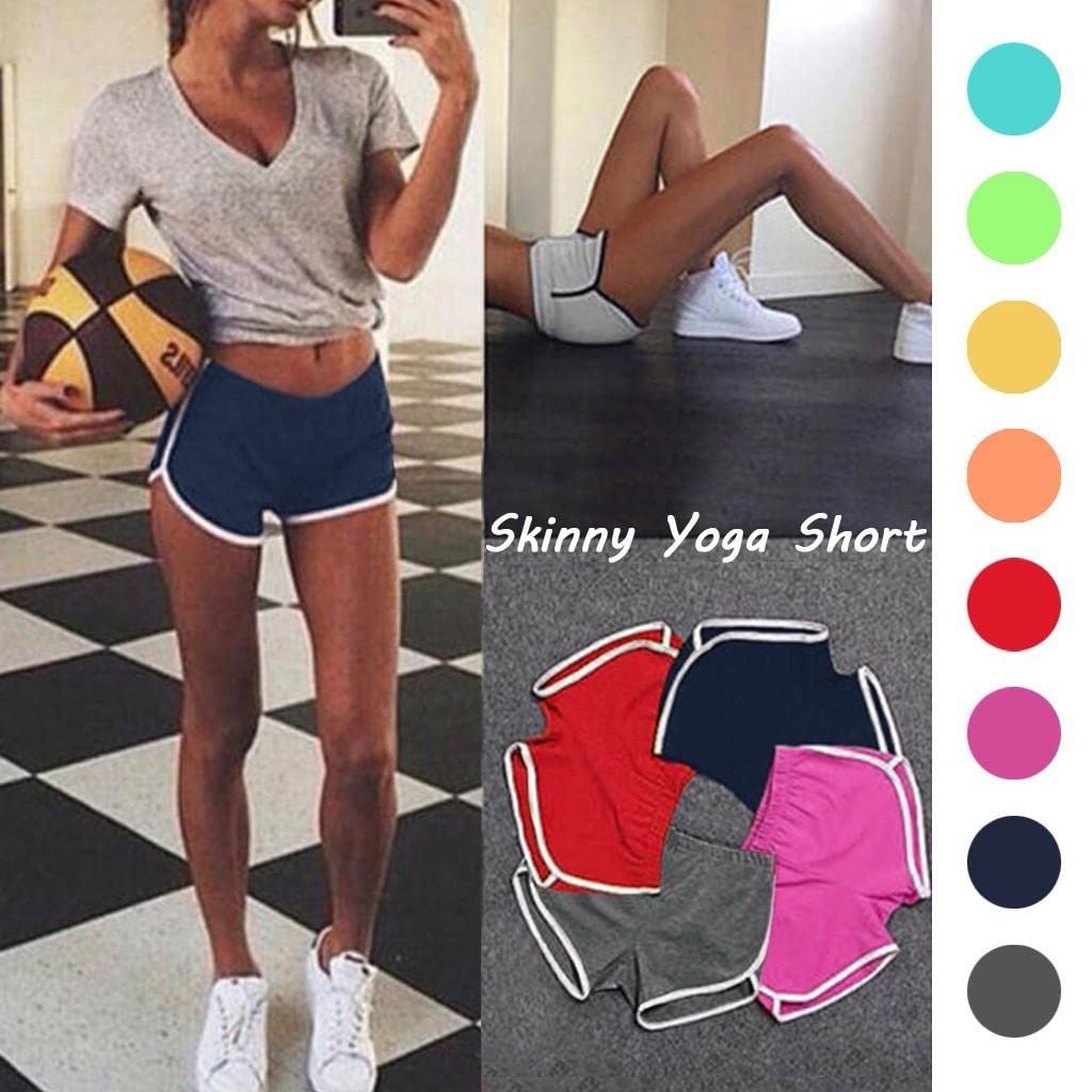 DAOJOSL High Waist Yoga Shorts for Women - Quick Dry Workout Running Gym Athletic Fitness Shorts - Perfect for Yoga, Pilates, Running & Gym Training