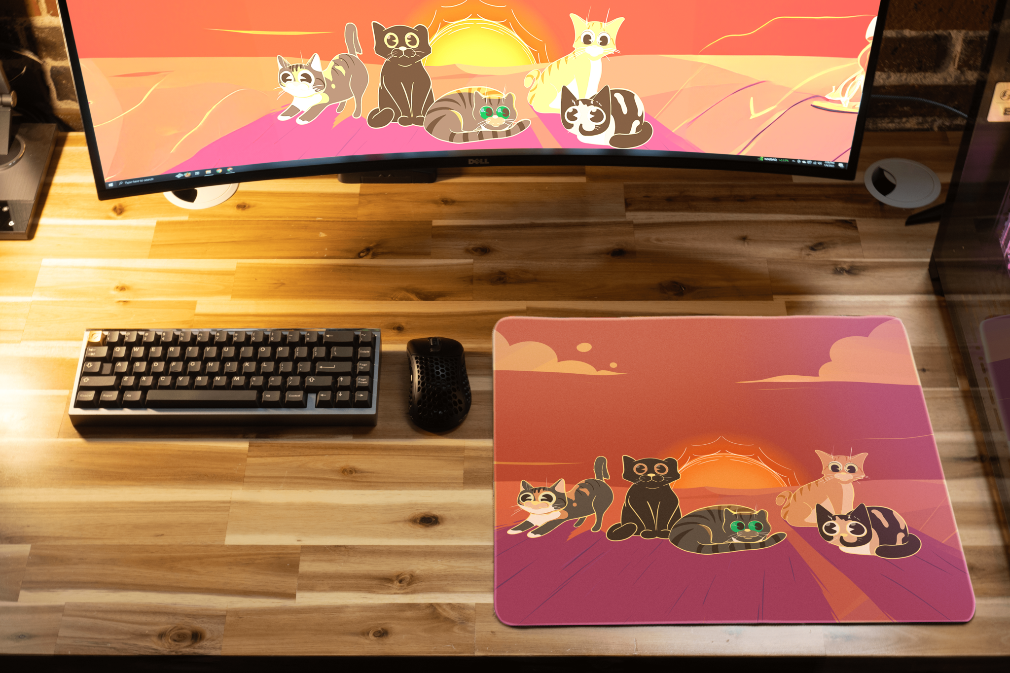 Dooley Noted Meowvelous Morning Creator Collaboration Limited Edition Gaming Mouse Pad - Large Non-Slip Rubber Base for PC, Mac & Laptop - Perfect for Gaming, Office & Home Workspace
