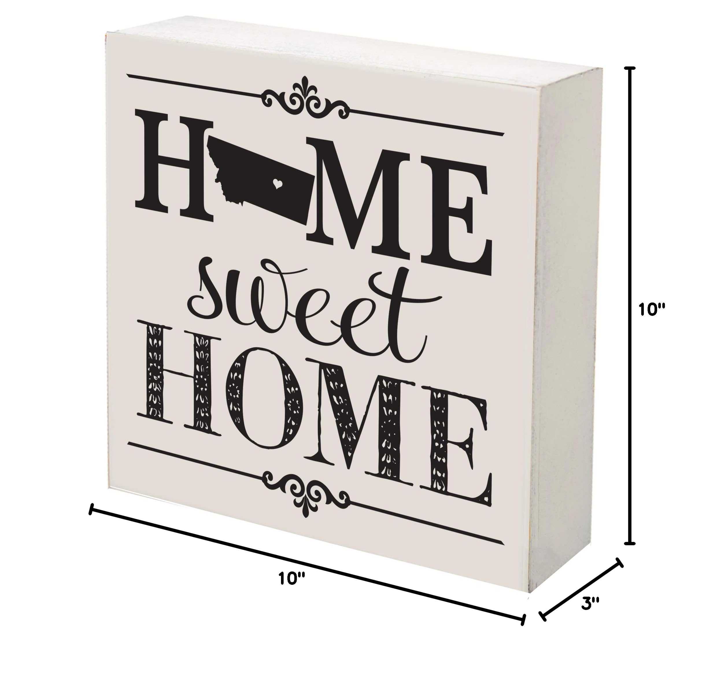 LifeSong Milestones Montana Home State Shadow Box - 10x10 White Wooden Keepsake for Home Decor, Housewarming Gift & Family Established Display - Perfect for Shelves, Tables, and Wall Decor in Living Rooms, Bedrooms, or Offices
