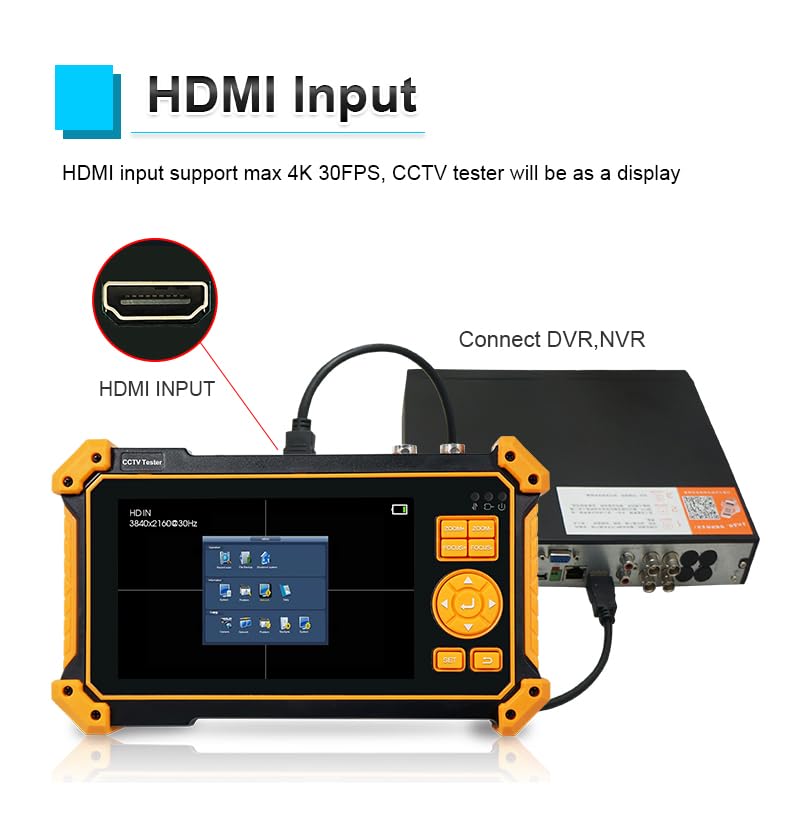 WANLUTECH HD-3200C 8MP CCTV Camera Tester with 5