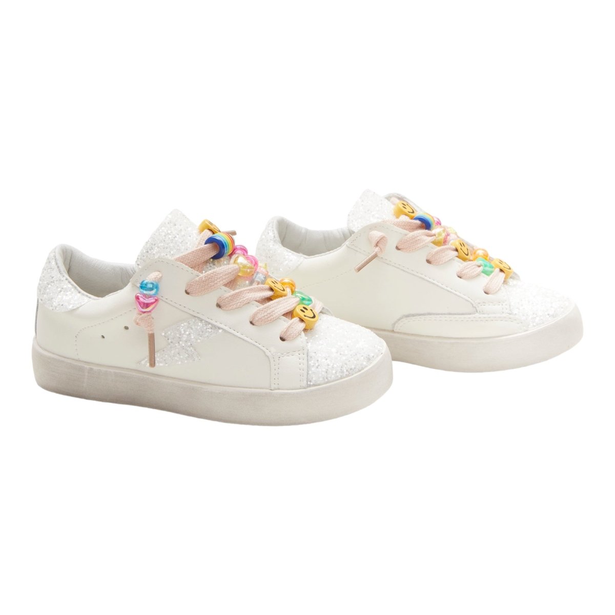 MIA Rainbow Beaded Sneakers for Women - Stylish Handmade Beaded Casual Shoes for Walking, Running & Fashion - Perfect for Summer, Festivals & Boho Outfits