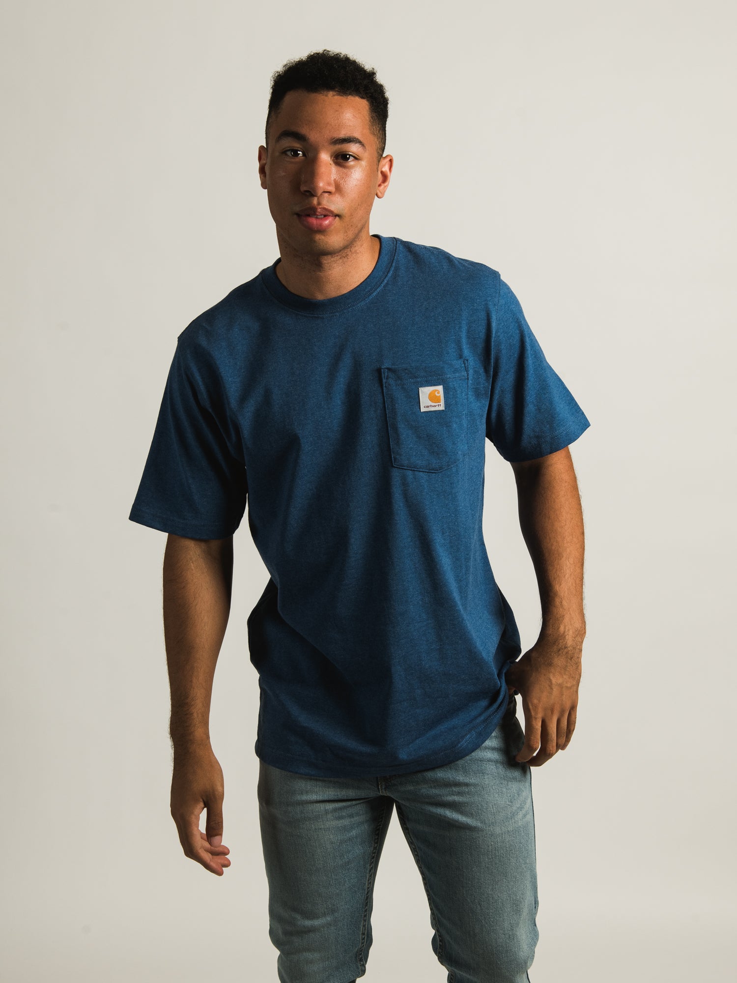 Carhartt Men's Workwear Pocket T-Shirt - Durable Cotton Short Sleeve Tee for Construction, Farming & Outdoor Work - On Sale Clearance