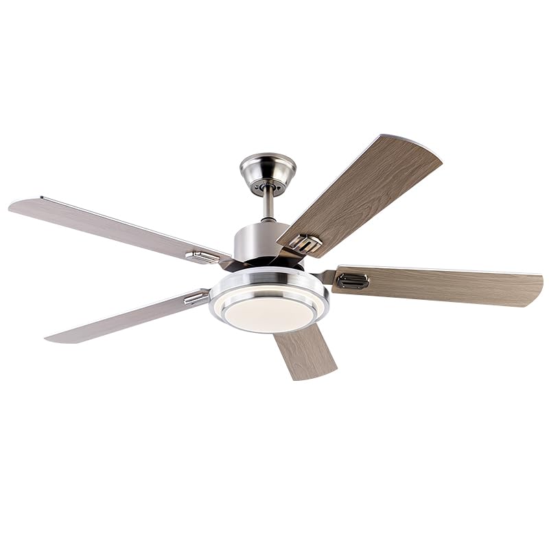 Vintage 42 Inch Wooden Ceiling Fan Without Lights - Remote Control, Reversible DC Motor (110-220V), Rustic Home Decor for Living Room, Bedroom, and Loft Spaces