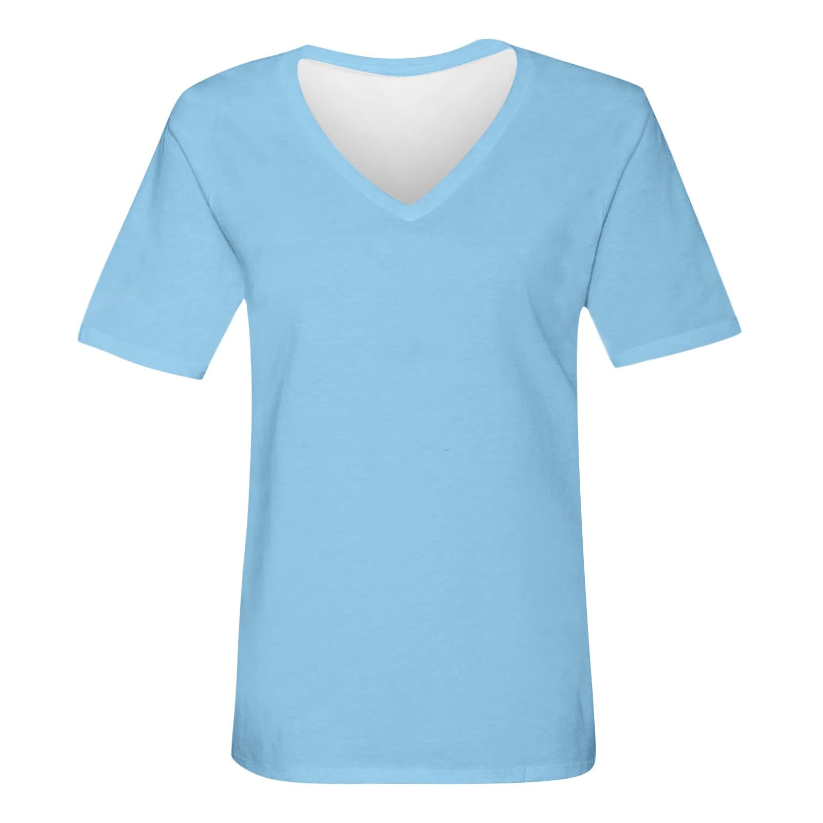 Women's V-Neck Short Sleeve Casual T-Shirts - Summer Graphic Loose Tunics & Dressy Blouses | 2024 Fashion Trends | Perfect for Work, Weekend Outings & Vacation Wear
