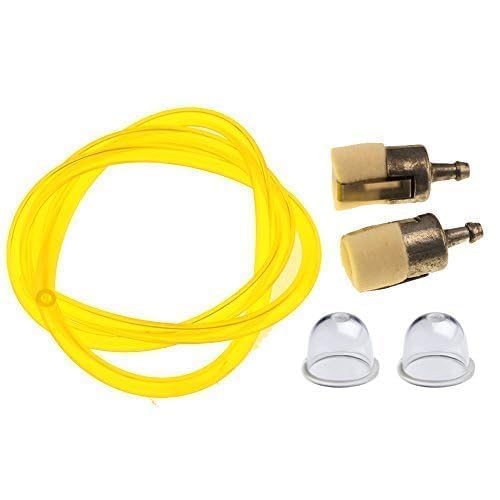 HIPA Echo SRM 225 Fuel Filter +537052301 Fuel Line Hose Tube Replacement Kit for Husqvarna Honda GX22 GX25 GX31 GX35 Rototiller String Trimmer Blower Brush Cutter - Includes Walbro Primer Bulb 188-12 & 188-12-1 - Perfect for Tune-Ups & Engine Maintenance
