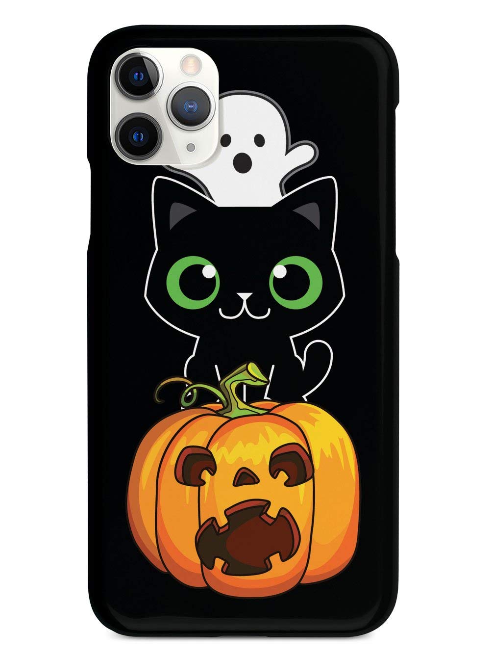 **Inspired Cases for iPhone 12 Pro - 3D Textured Protective Phone Cover with Cute Halloween Trio Design (Black) - Durable & Stylish Case for Everyday Use, Work, and Travel**