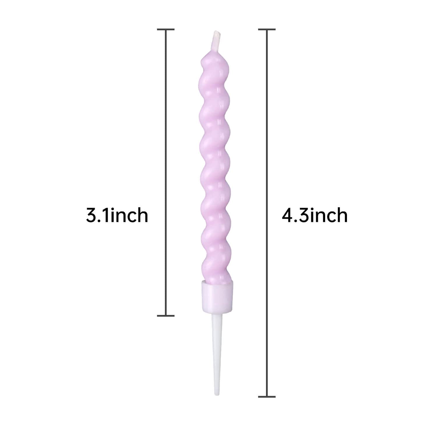 BEAN LIEVE 36 Rainbow Birthday Candles with Holders for Cakes, Weddings & Parties