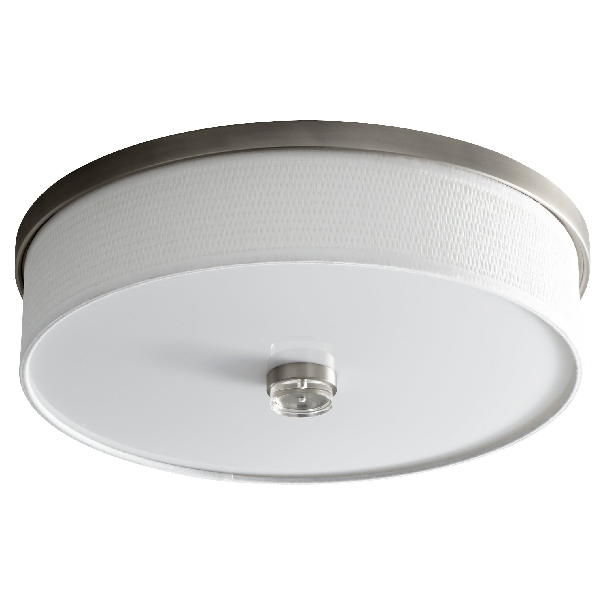 Oxygen Echo 3 694 24 Inch Modern Ceiling Light Fixture - Satin Nickel Finish with White Glass Shade | Perfect for Living Room, Bedroom & Dining Room Lighting