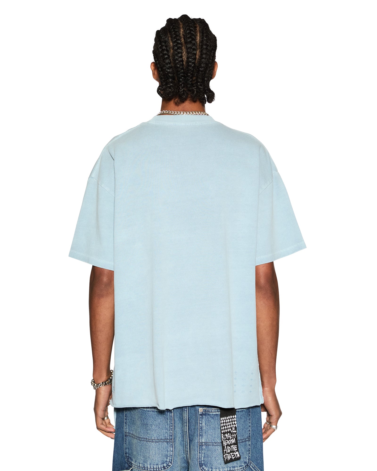 SOTT EKCESS Short Sleeve T-Shirt for Men - Ice Blue Color - Casual Wear, Street Style, Everyday Comfort