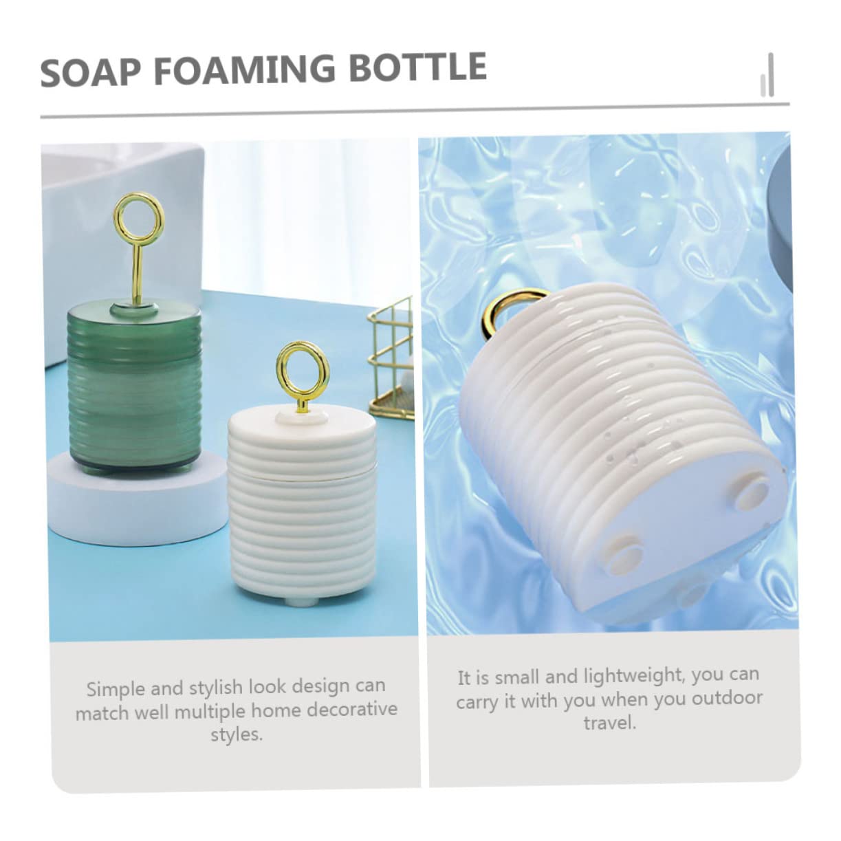 iPetboom Foaming Bubbler Bottle for Facial Cleanser & Shampoo - PP Material Bubble Maker with No Handle - Perfect for Skincare & Hair Care Routines (White, 1 Piece)