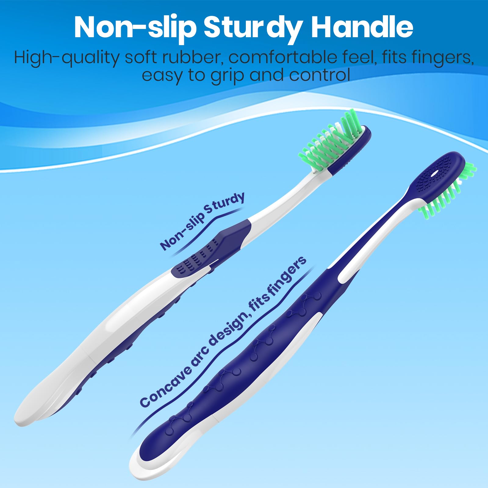 Fregum Extra Firm Toothbrushes for Adults with Built-in Tongue Cleaner - Pack of 6 | Gentle Deep Cleaning for Sensitive Gums & Fresh Breath | Perfect for Travel, Daily Oral Care & Dental Hygiene Routine