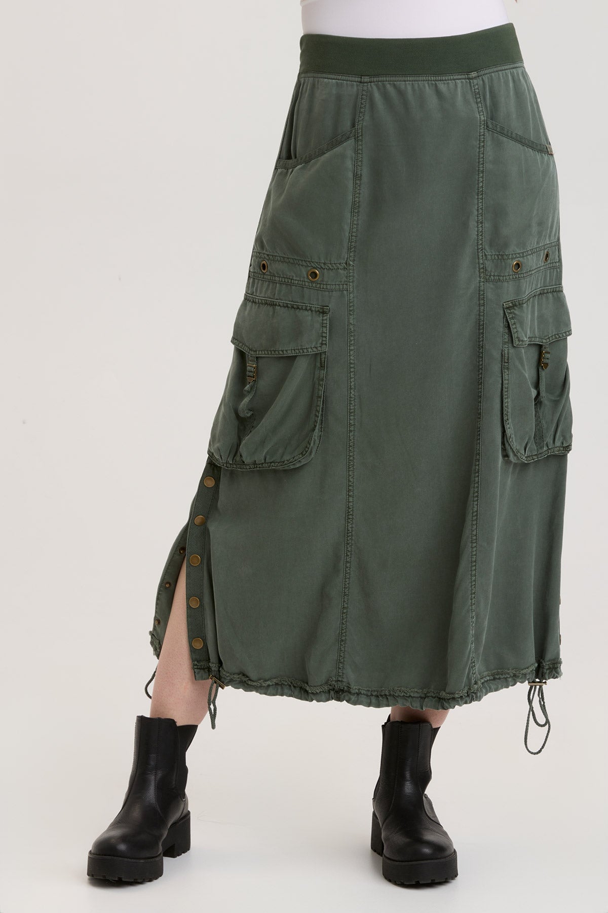 Leslyn Skirt - Vintage Heritage Park Pigment Print Flowy Midi Skirt for Women | Perfect for Casual Outings, Date Nights & Summer Vacations