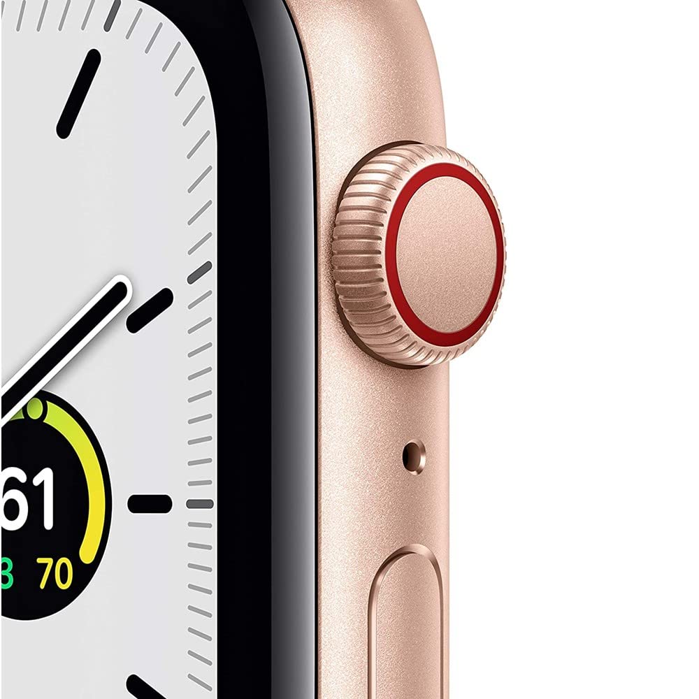 Apple Watch SE 44mm GPS + Cellular (Fully Unlocked) - Renewed Like New Aluminum Case Smartwatch for Fitness Tracking & Notifications | Perfect for Workouts, Running & Daily Use