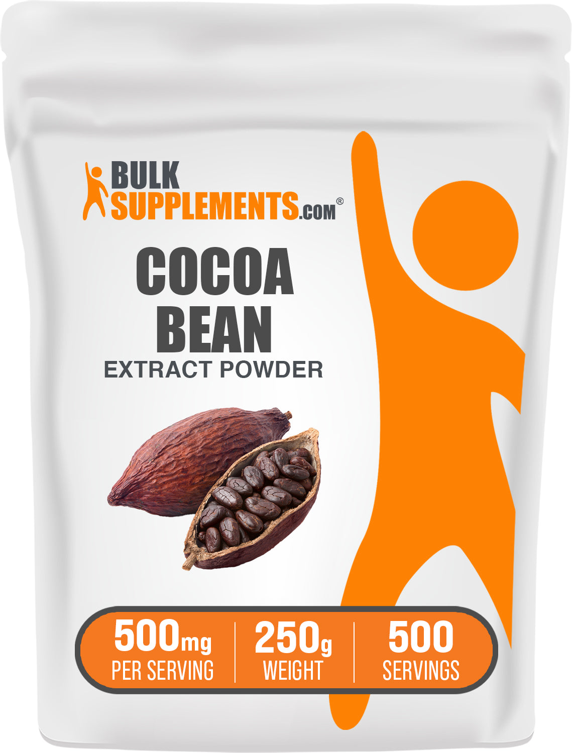 Organic Cocoa Bean Extract Powder - 100% Pure, Natural & Unsweetened for Baking, Smoothies & Healthy Recipes | Antioxidant-Rich Superfood Supplement