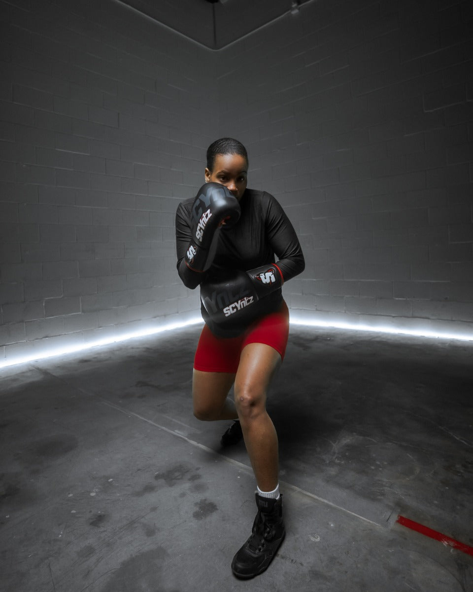Premium SCYntz Leather Sparring Boxing Gloves for Training & MMA - Heavy Bag Workouts, Kickboxing, Muay Thai & Martial Arts Practice