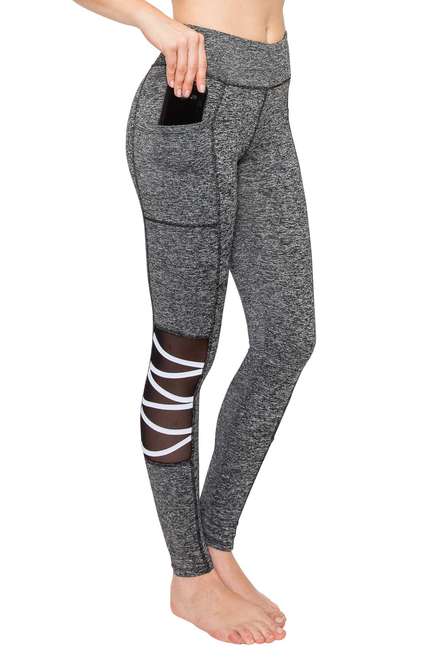 ALWAYS Women's High Waisted Yoga Pants - Breathable Mesh Stretch Workout Leggings for Running, Gym & Lounge | Comfortable Activewear for Fitness & Everyday Wear