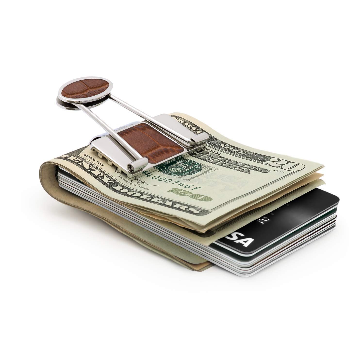 Premium Stainless Steel Money Clip for Men - Slim Minimalist Wallet & Credit Card Holder - Durable Ionic Plated Metal Bill Binder - Perfect for Business, Travel, and Everyday Carry