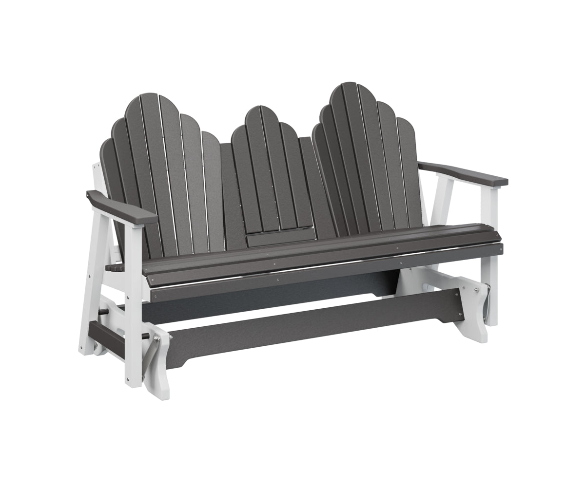 Berlin Gardens Cozi Back 3-Seat Porch Swing Glider with Cup Holder Console - Perfect for Outdoor Patio, Deck, Garden Relaxation