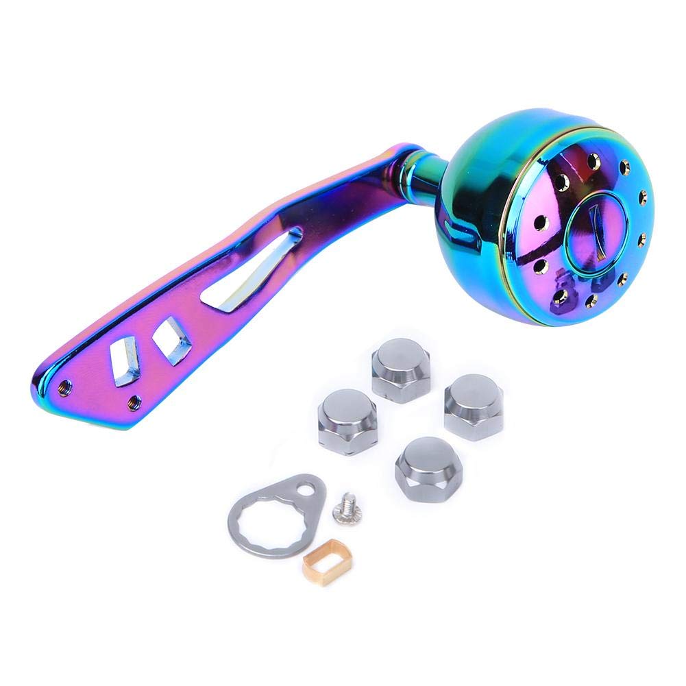 Aluminum Alloy Fishing Power Handle - Colorful Baitcasting Reel Handle for Bass Fishing & Saltwater Fishing | Upgrade Your Baitcasting Rocker for Smooth Casting & Retrieving
