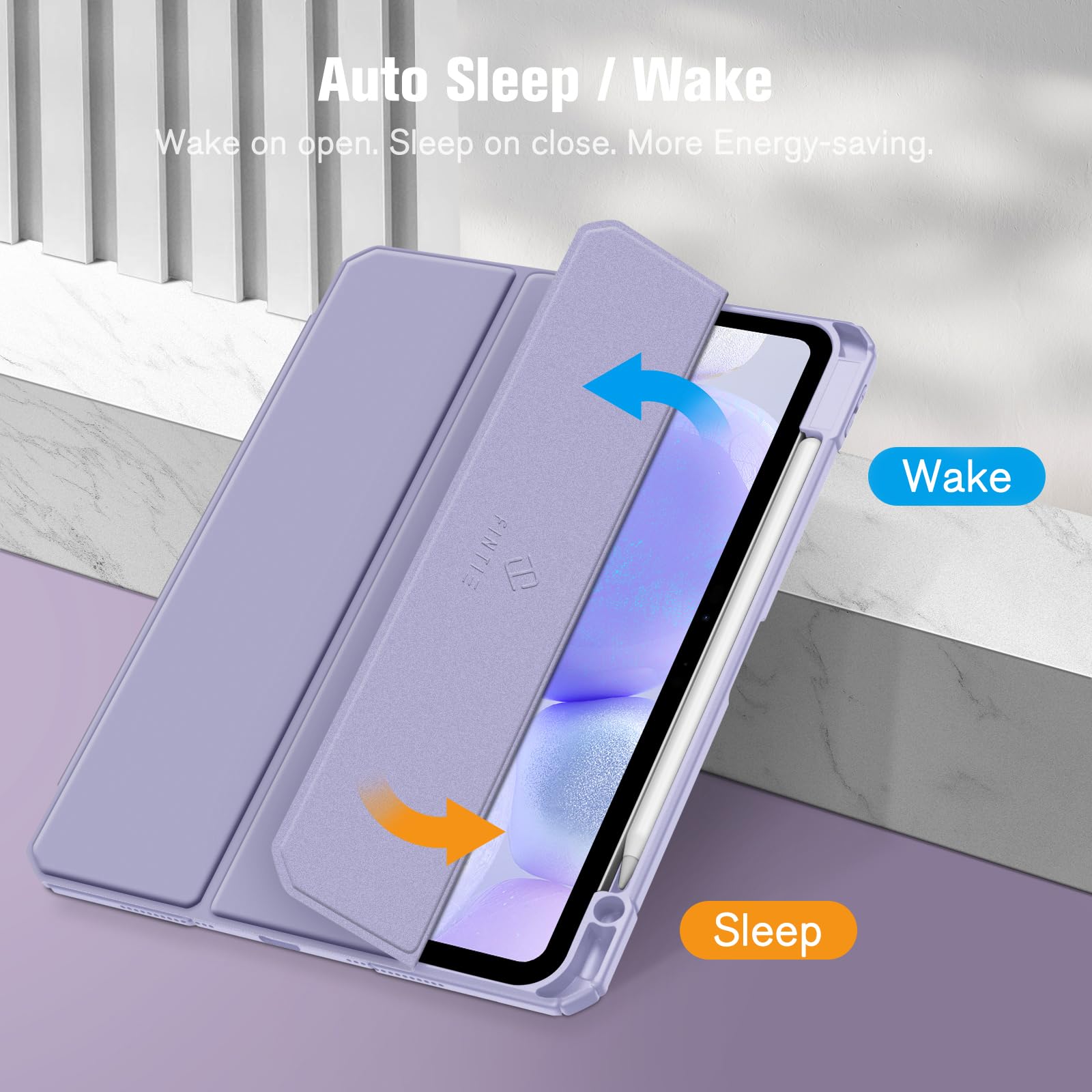 Fintie Hybrid Slim Case for iPad Pro 11-inch M4 (2024) - Shockproof Protective Cover with Clear Transparent Back Shell & Built-in Apple Pencil Holder | Auto Wake/Sleep Feature | Lilac Purple | Perfect for Work, School & Travel Protection