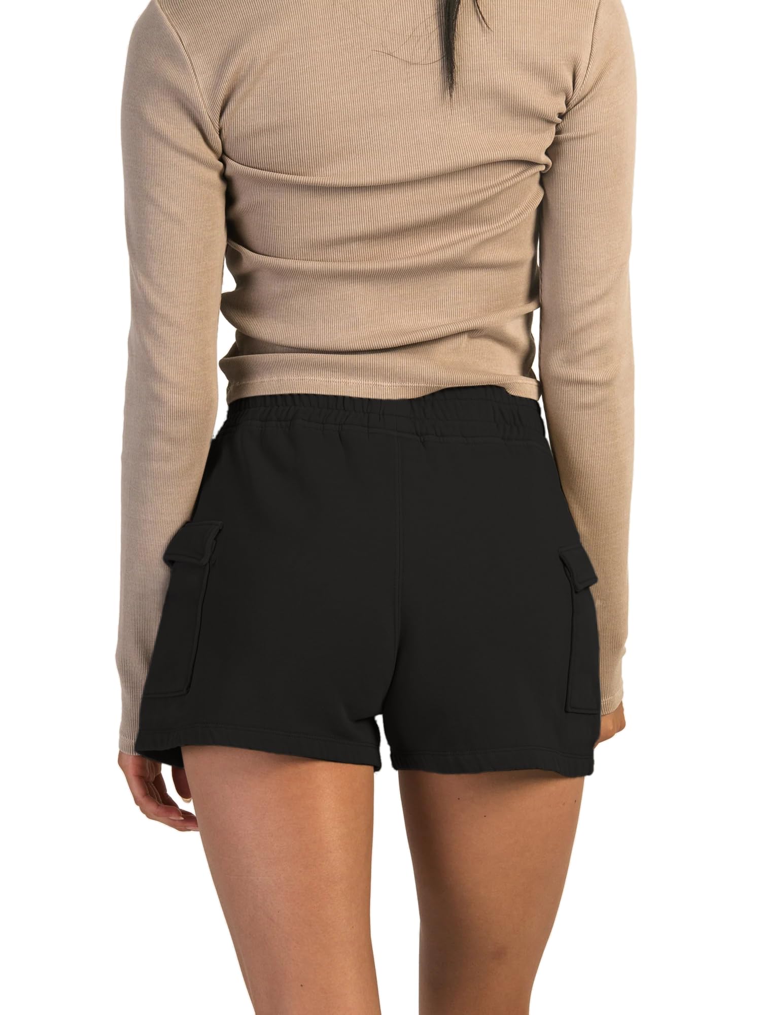 Hanyomo Donna Fitness Lounge Comfy Fleece Athletic Running Shorts with Drawstring Cotton Workout Shorts for Women - Perfect for Yoga, Gym, and Casual Wear