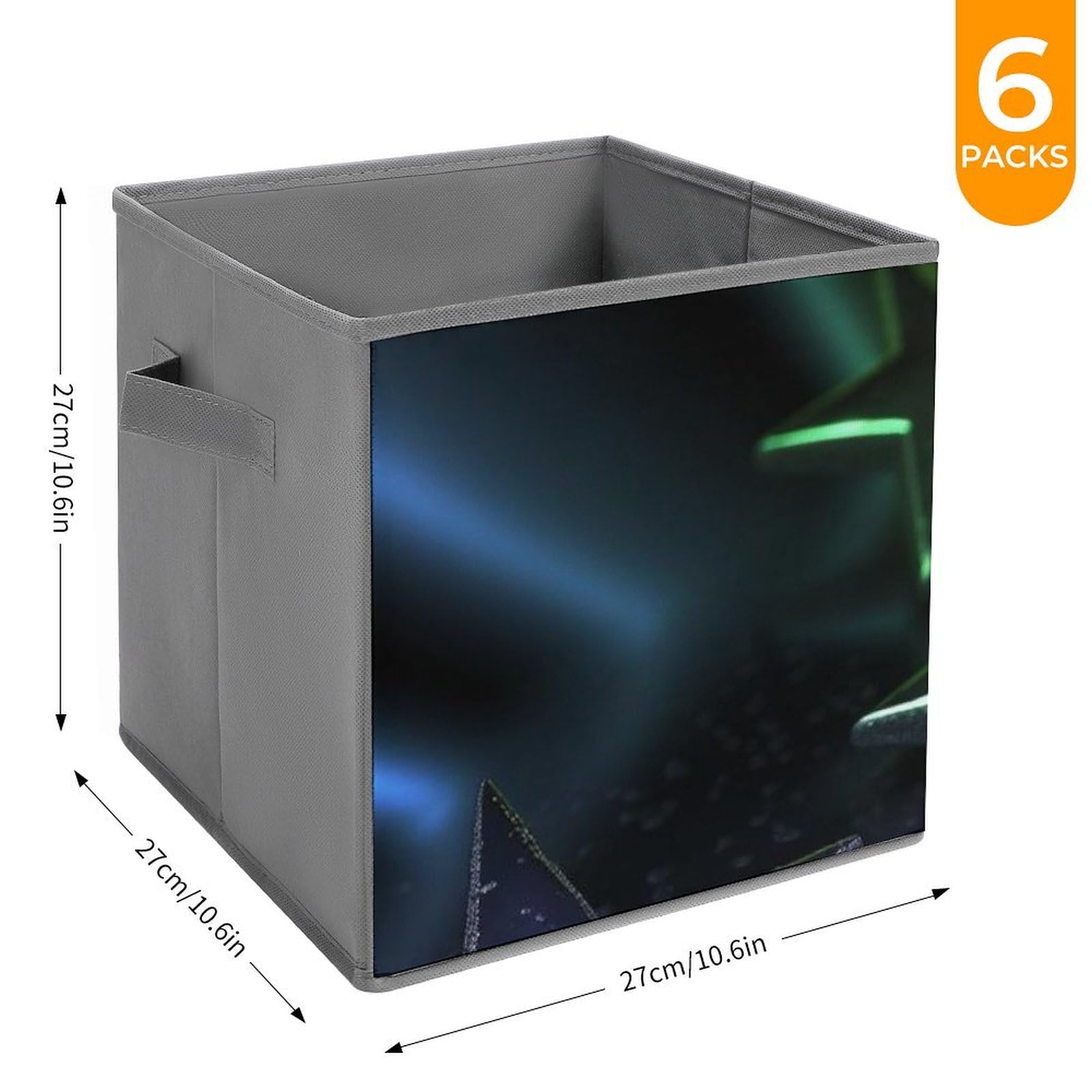 6-Pack Collapsible Storage Bins with Handles - Foldable Fabric Storage Baskets for Closet, Bedroom & Home Organization - Perfect for Clothes, Toys & Household Items Storage