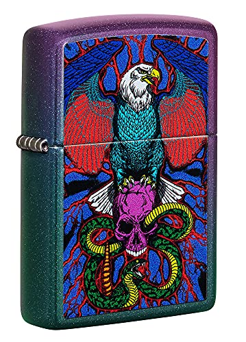 Iridescent Eagle, Snake, Skull Design