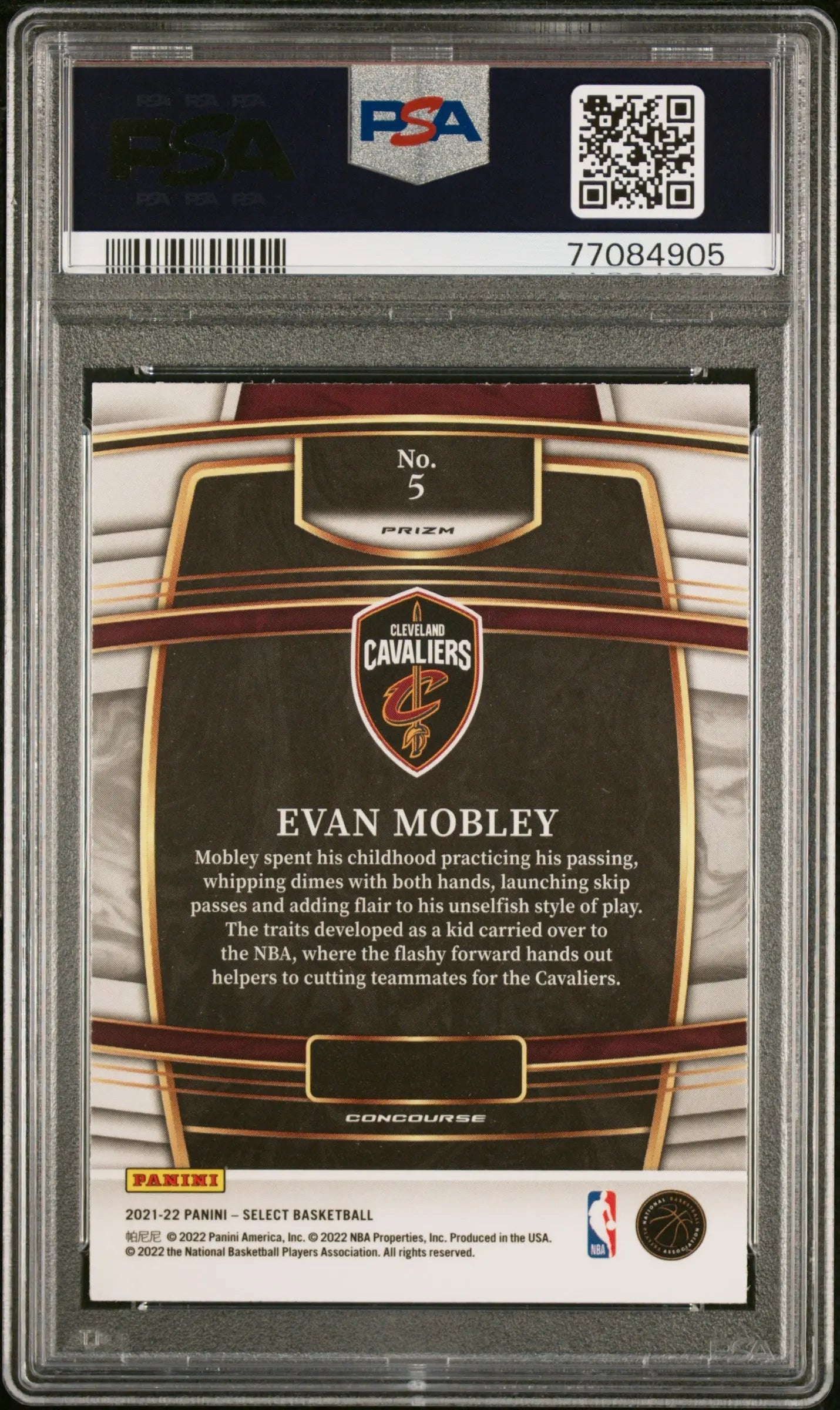 2021 Panini Select Basketball Evan Mobley Rookie Card Orange Flash Prizm PSA 10 - Perfect for NBA Collectors, Sports Memorabilia Enthusiasts & Investment Opportunities