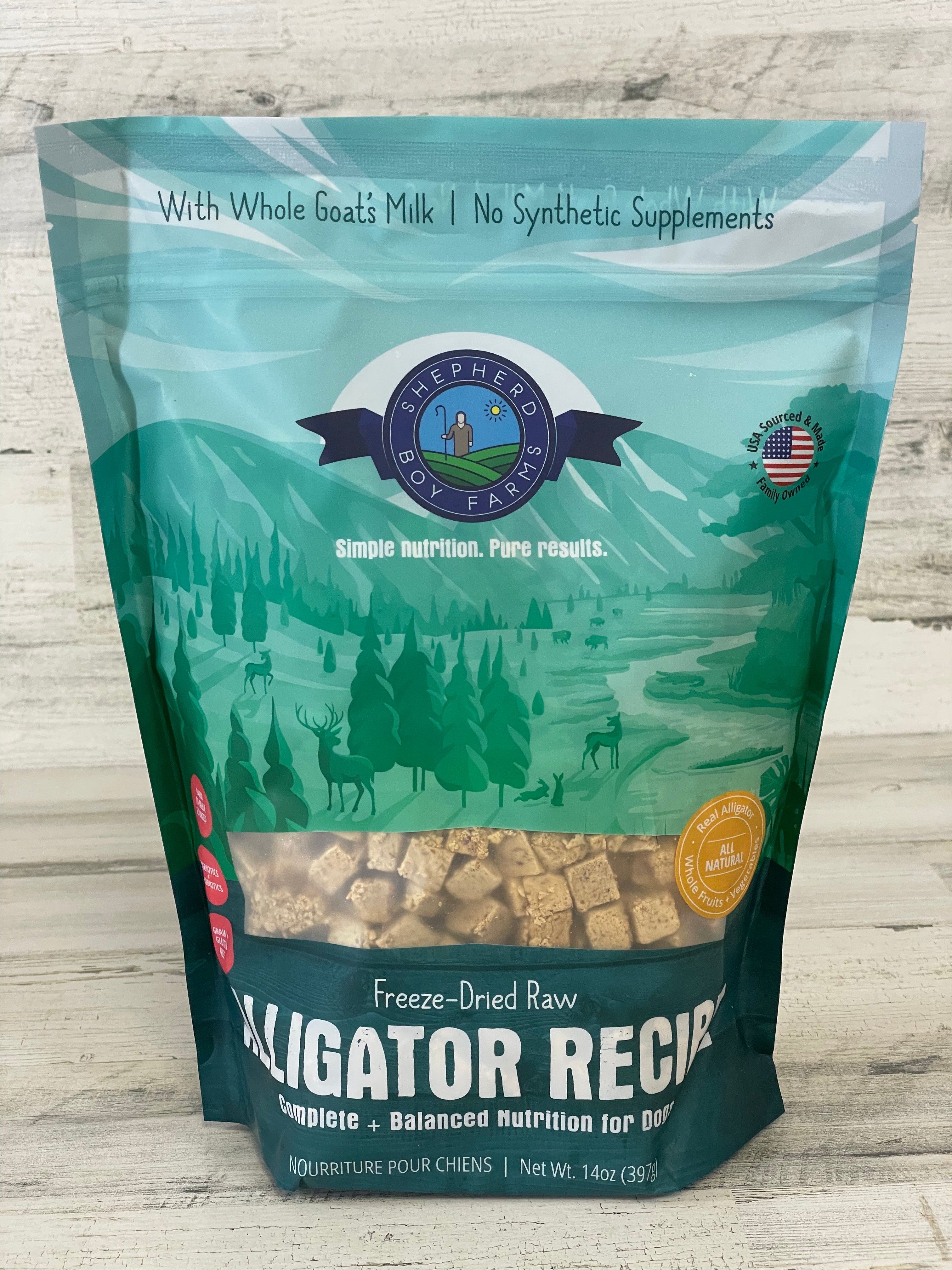 Premium Freeze Dried Alligator Meat (14oz) by Shepherd Boy Farms | High Protein Snack for Camping, Survival Kits & Carnivore Diet