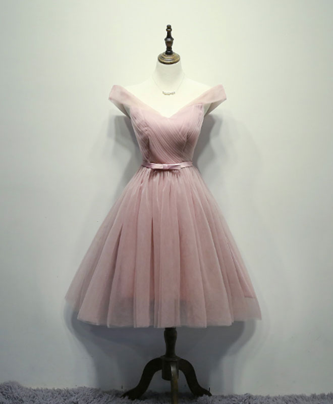 Elegant Gray Tulle Short Prom Dress & Bridesmaid Gown - Perfect for Homecoming, Cocktail Parties & Formal Events