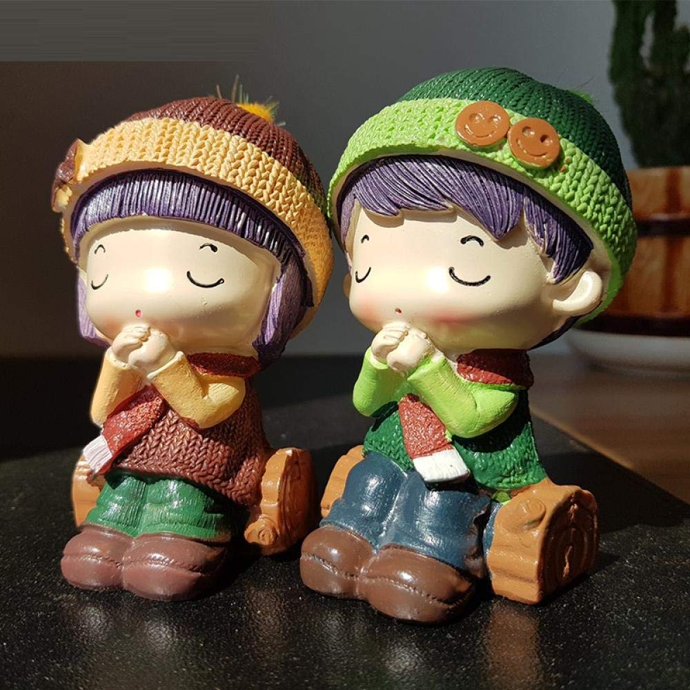 Cute Car Head Sculpture Statue - Funny Doll Car Ornament for Interior Decor, Unique Gift for Couples & Home Decoration | Perfect for Dashboard, Office Desk & Party Favors