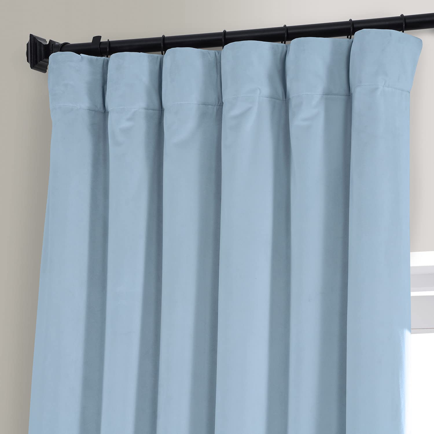 HPD HALF PRICE DRAPES Signature Plush Velvet Blackout Curtains - 50