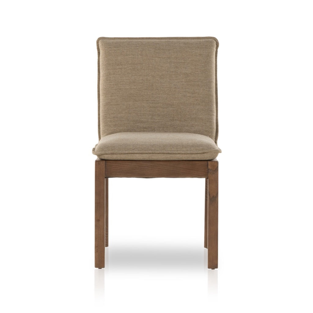 Wilmington Dining Chair Alcala Fawn - Modern Upholstered Side Chair for Kitchen, Dining Room, and Office - Comfortable Seating for Home and Restaurant Use