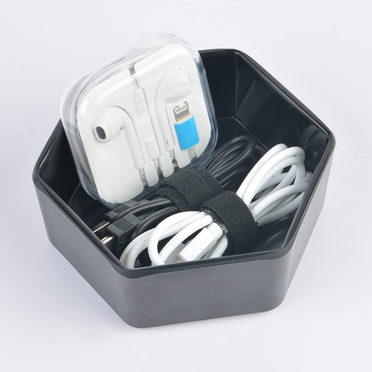 2-Pack White Resin Paper Clip & Binder Clip Dispenser - Desk Organizer for Push Pins, Paper Clamps - Perfect for Home Office, School & Work Desk Accessories | Keep Your Workspace Neat & Organized