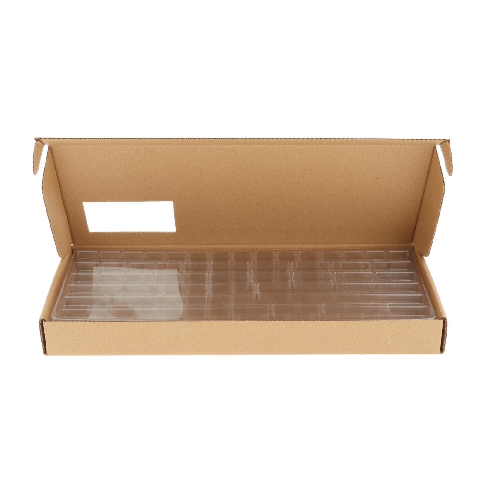 Clear Transparent Keycap Storage Box with Lid & Dividers - Waterproof Keyboard Accessory Organizer for Mechanical Keyboards - Perfect for Gaming, Office & Travel Use