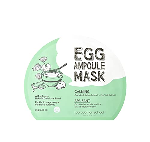 Too Cool for School Egg Mousse Mask - Cica, Hydration & Firming Face Mask for Pore Tightening & Deep Moisture | Korean Skincare for Dry, Sensitive Skin | Perfect for Night Routine & Spa Days