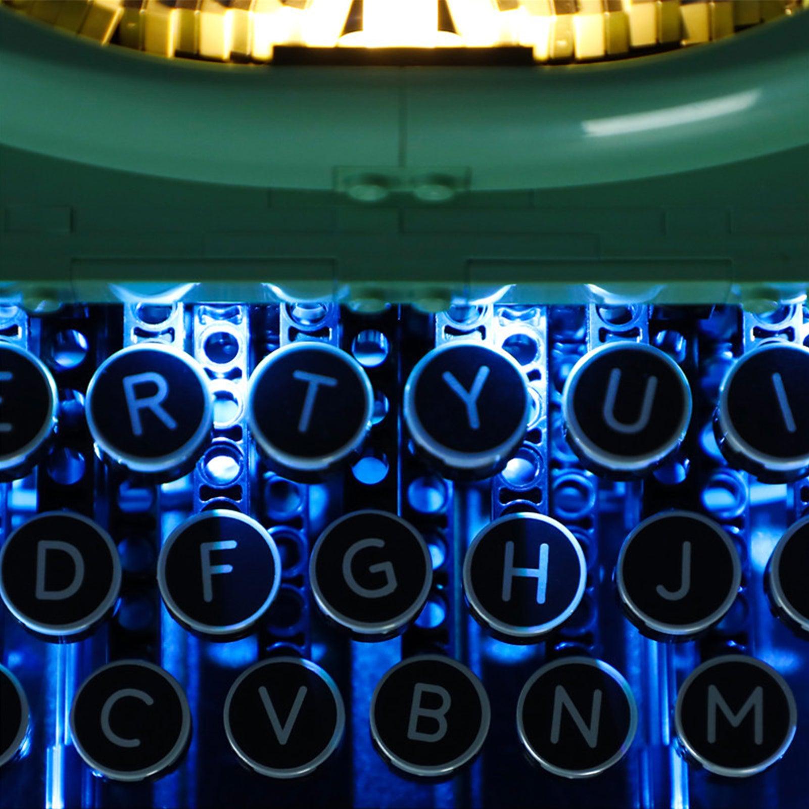 Lego Ideas Typewriter 21327 Light Kit - LED Lighting Set for Lego Building Blocks - Perfect for Display & Nighttime Showcase