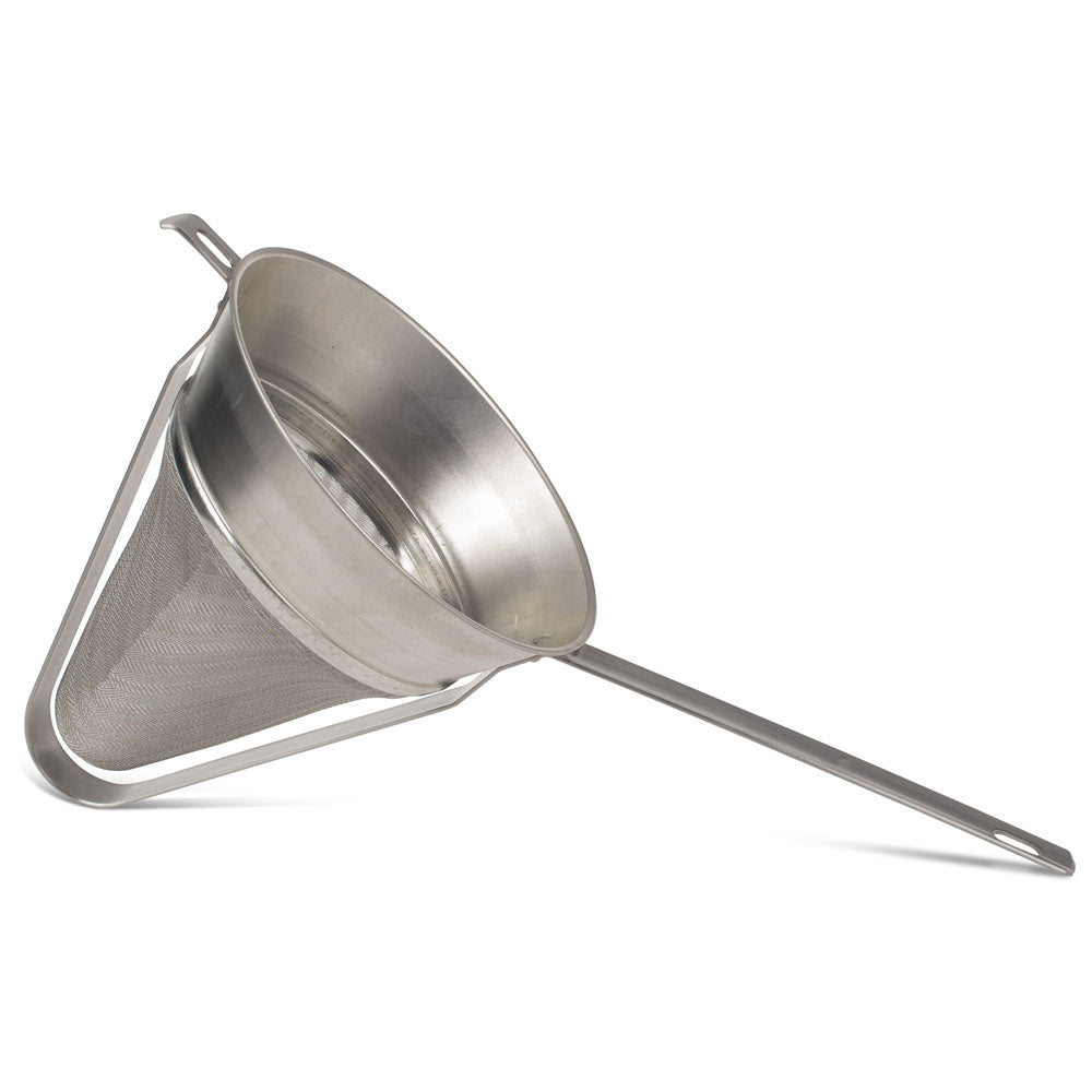 Premium Chinois Reinforced Fine Mesh Strainer - Heavy Duty Kitchen Sieve for Sauces, Stocks & Purees - Perfect for Chefs & Home Cooking